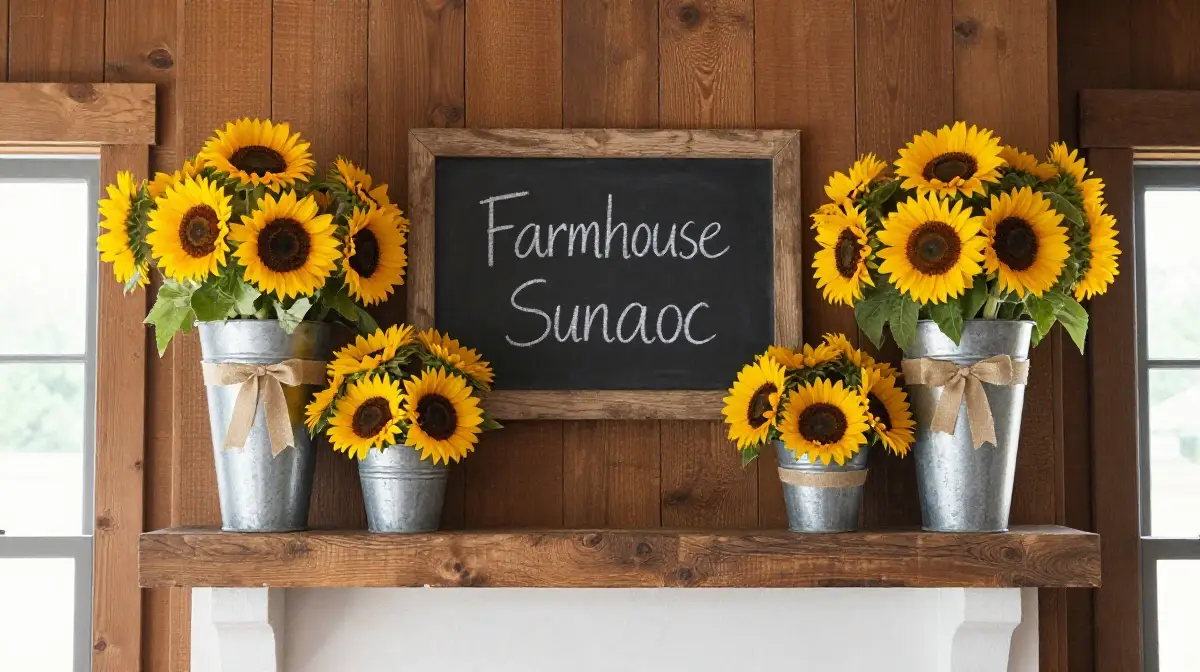 Embrace a Farmhouse Sunflower Display