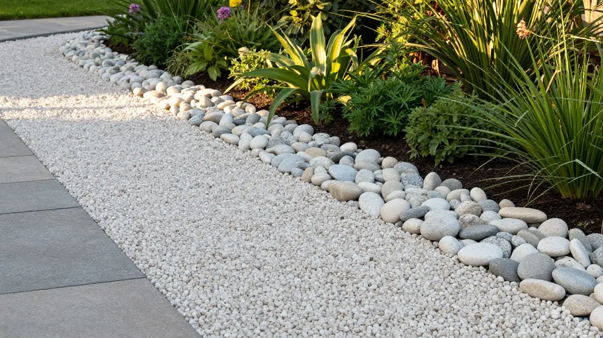 Gravel and Pebble Edging