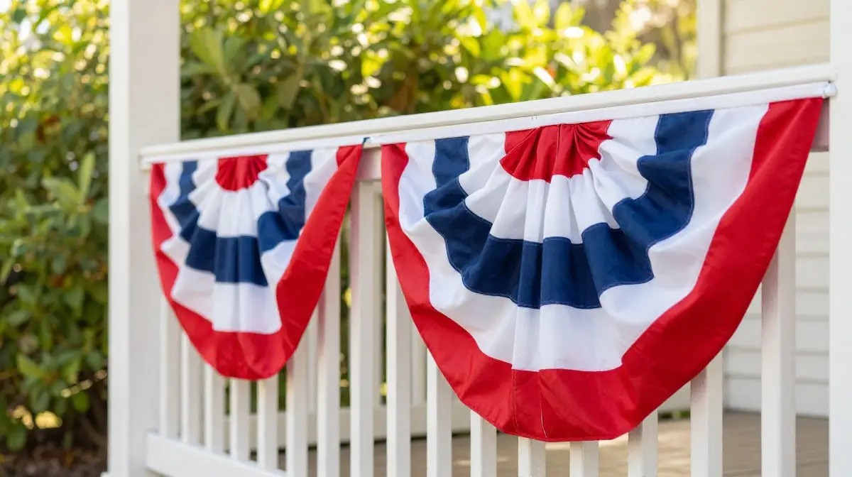 Hang Patriotic Bunting Along Your Porch Railing