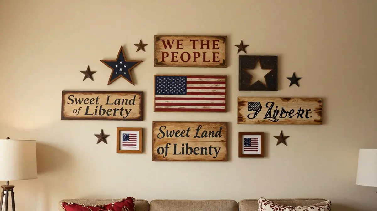 Hang Patriotic Wall Art and Quotes