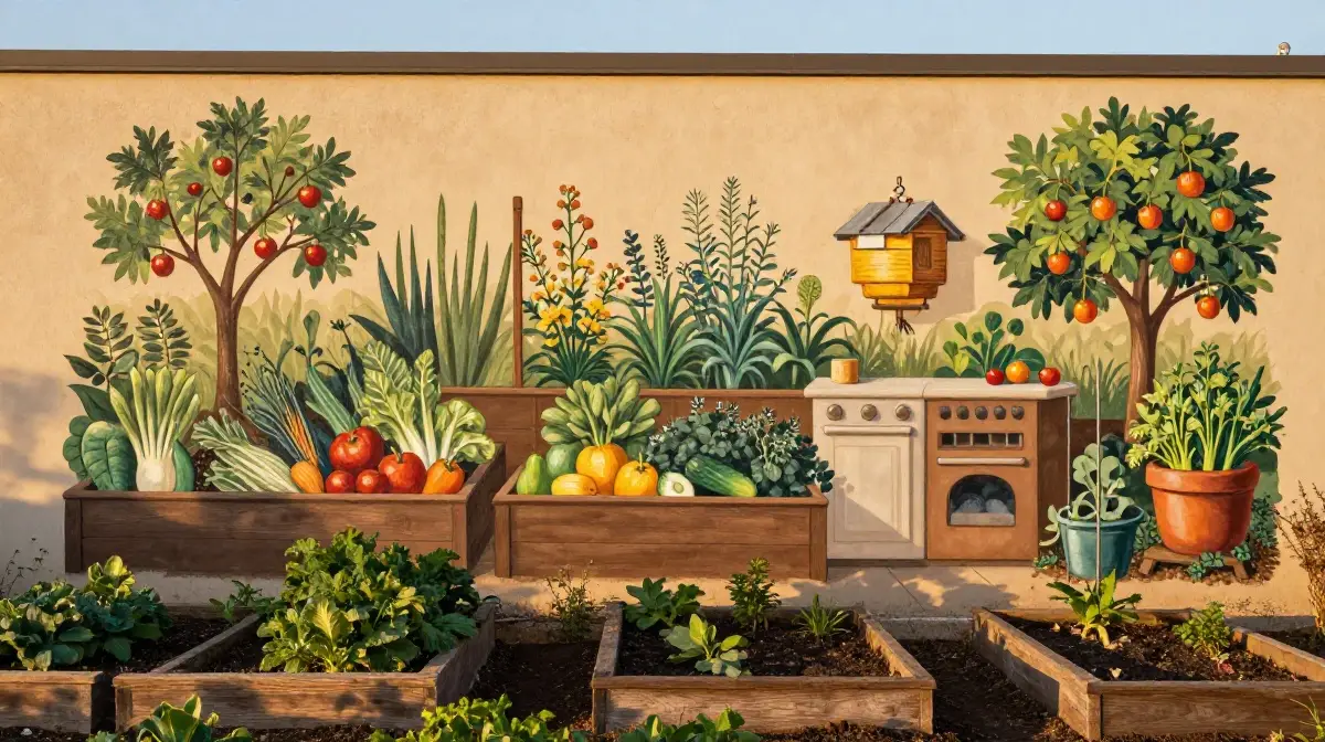 Harvest and Kitchen Garden Mural