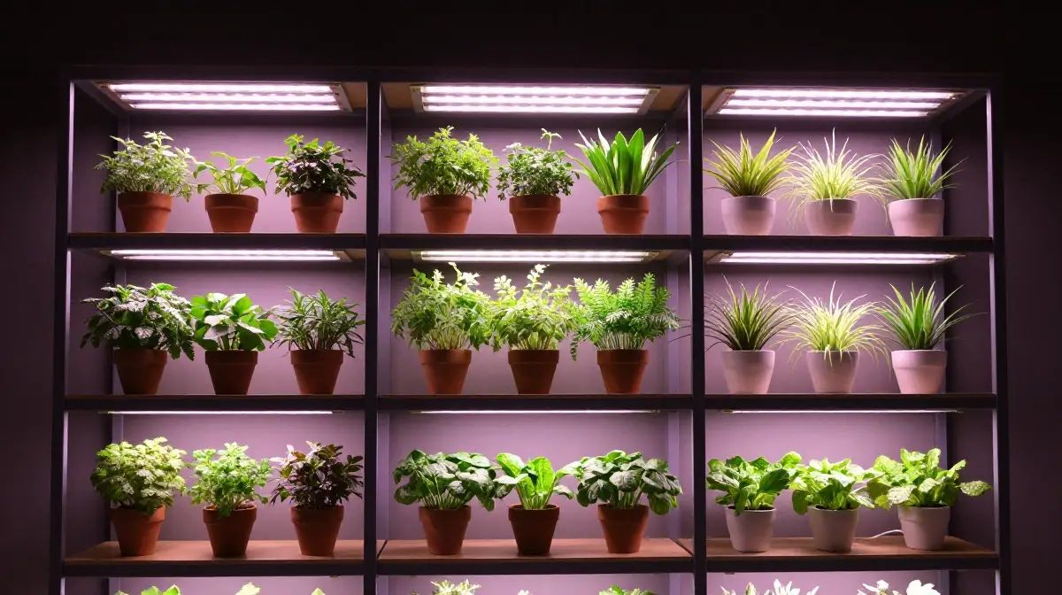 Install Grow Lights for Year-Round Growth