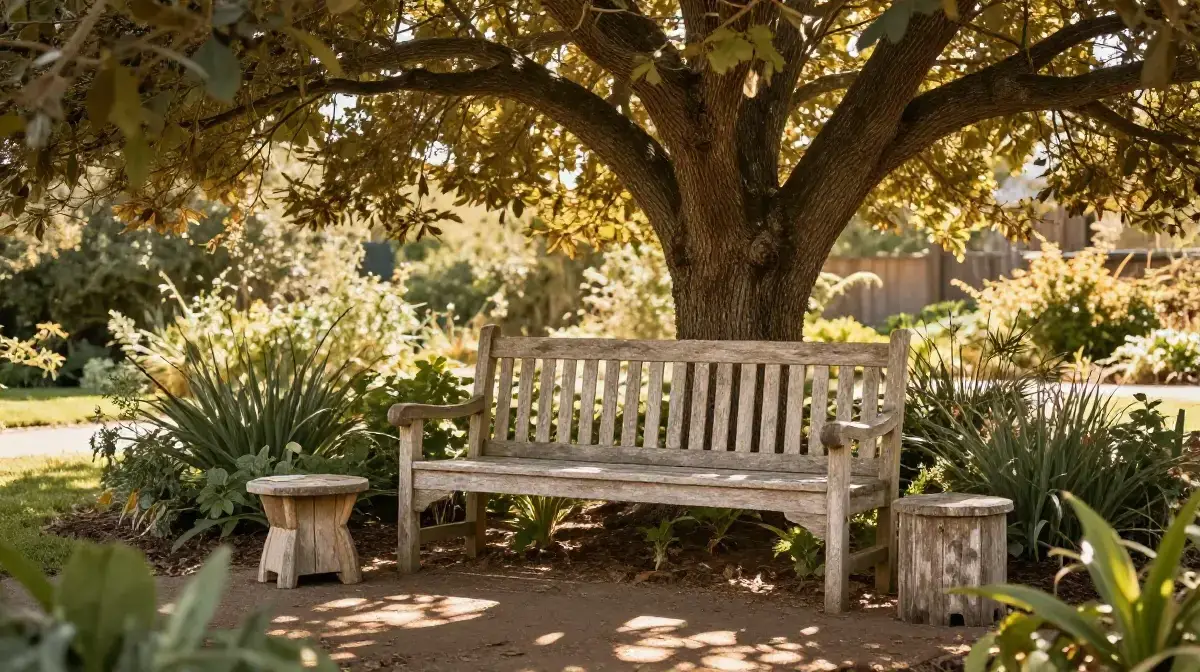 Install a Seating Area or Garden Bench