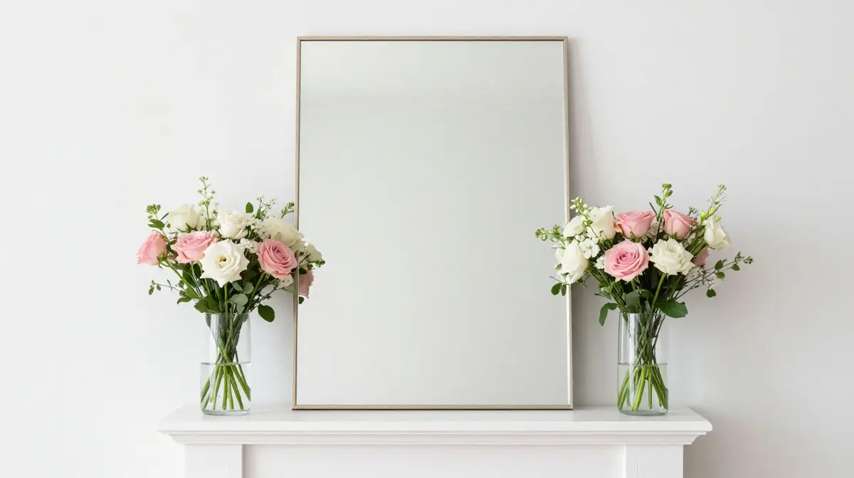 Keep It Simple With Just Mirrors and Blooms