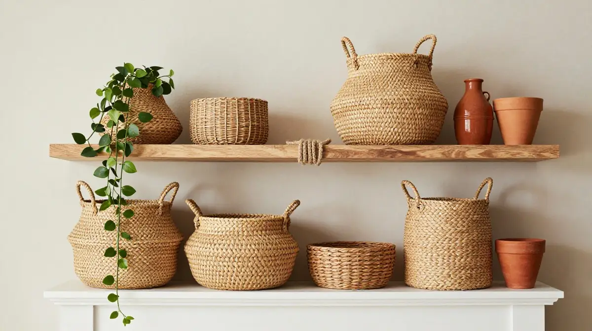 Layer Woven Baskets and Natural Textures