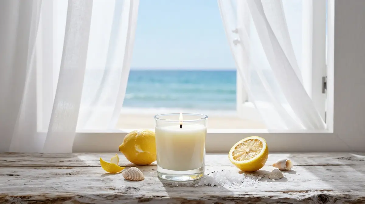 Lemon Rind and Sea Salt Coastal Candle