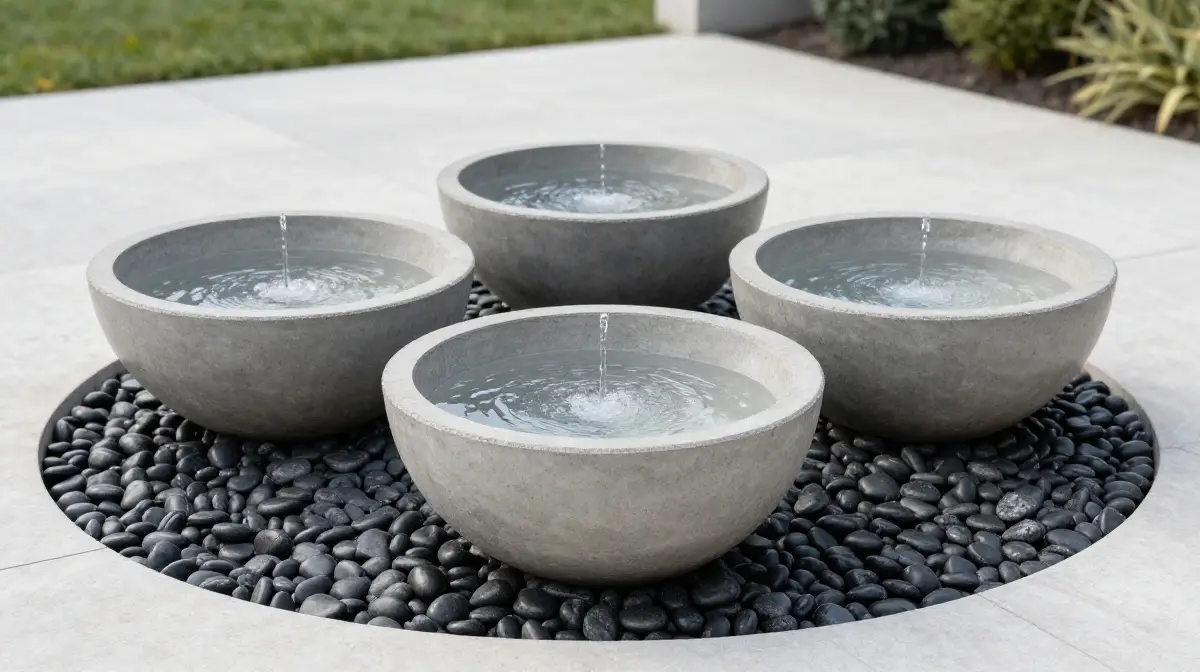 Modern Concrete Bowl Fountain