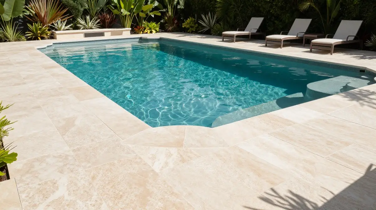 Natural Stone Pool Deck