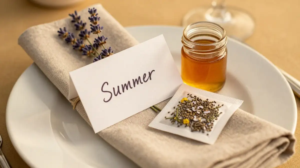 Personalize With Name Cards and Small Favors