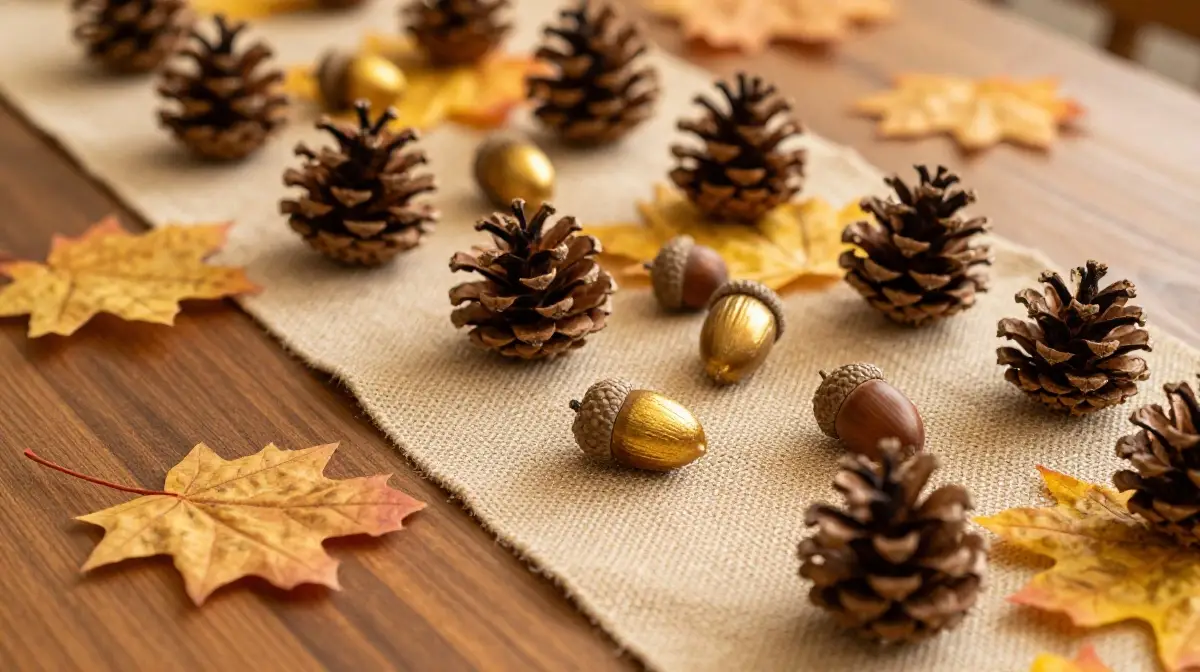 Pinecone and Acorn Table Scatter