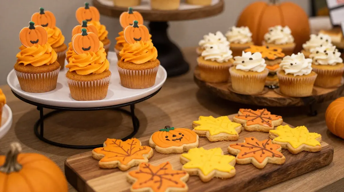 Pumpkin Spice Cupcakes and Cookie Bar