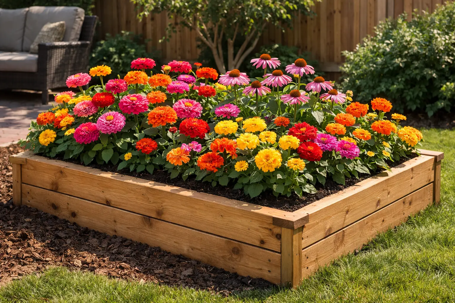 Raised Flower Bed for Better Drainage