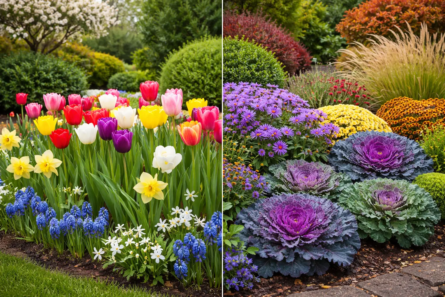 Seasonal Bulb Bed for Year-Round Interest