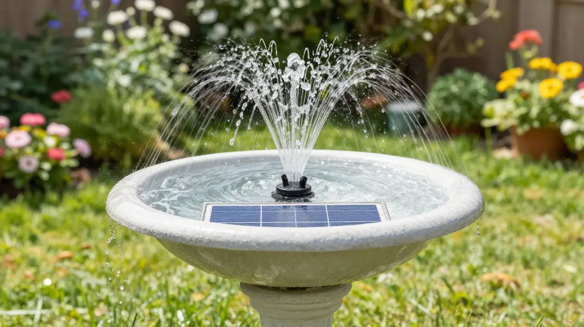 Solar Powered Garden Fountain