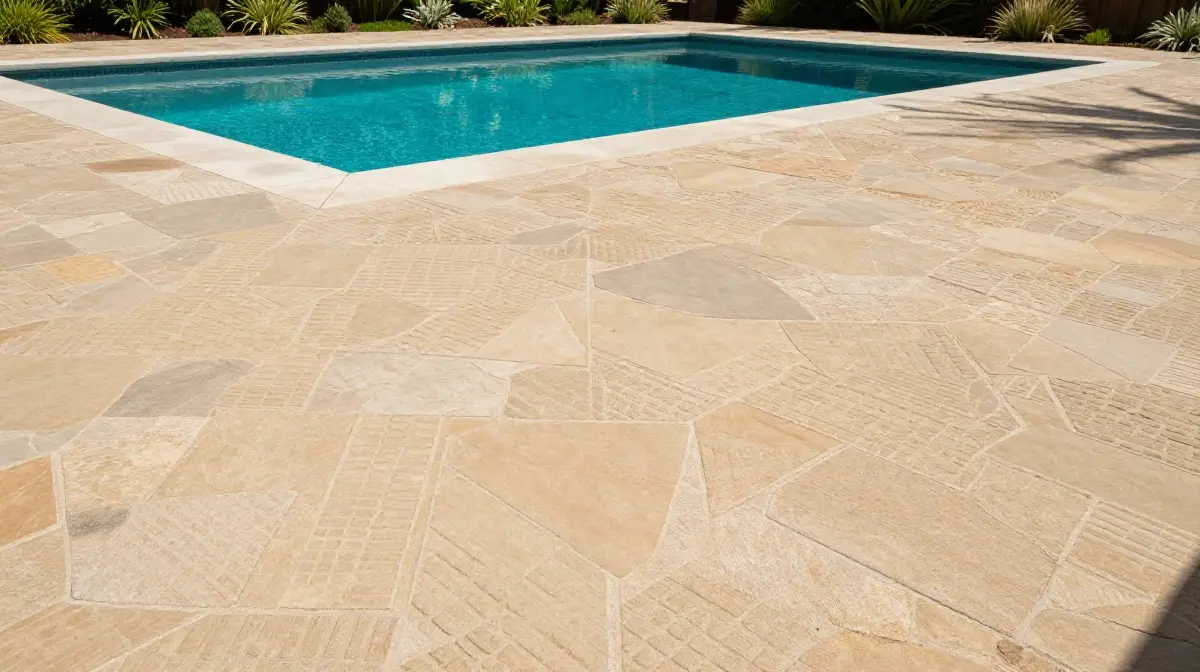 Stamped Concrete with Stone Patterns