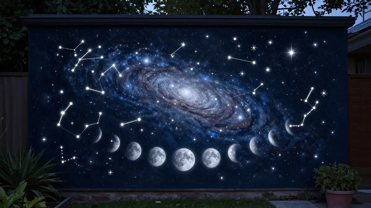 Stargazing Night Sky Mural