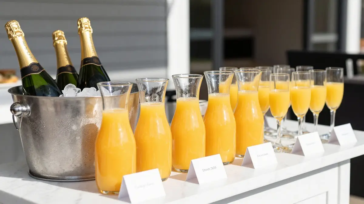 The Classic Orange Juice and Champagne Station