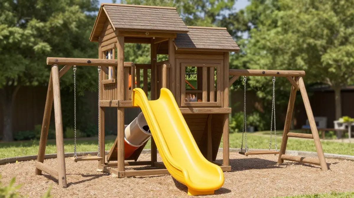 The Clubhouse Swing Set with Slide