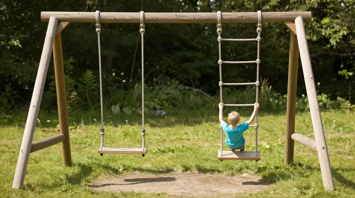 The Disc Swing and Rope Ladder Combo