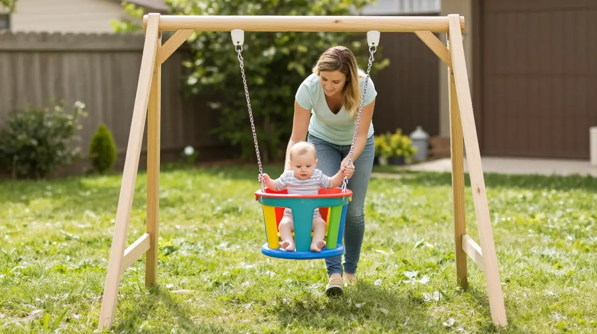  The Ground-Level Baby Swing Frame