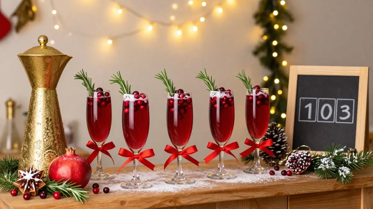 The Holiday-Themed Mimosa Bar