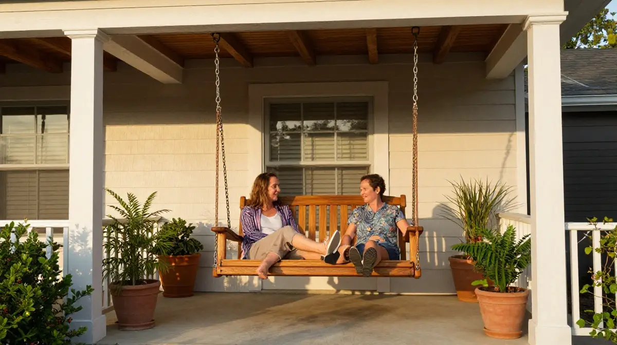 The Porch Swing approximately