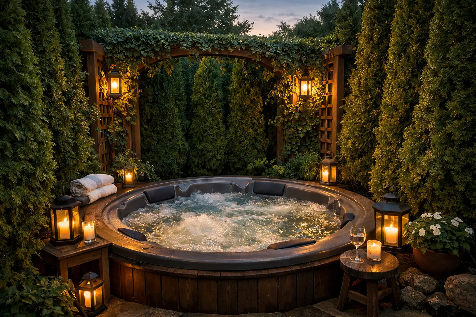 The Privacy Garden Jacuzzi 
