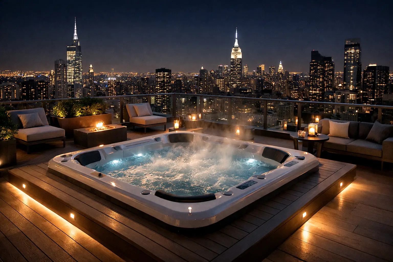 The Rooftop Jacuzzi Setup