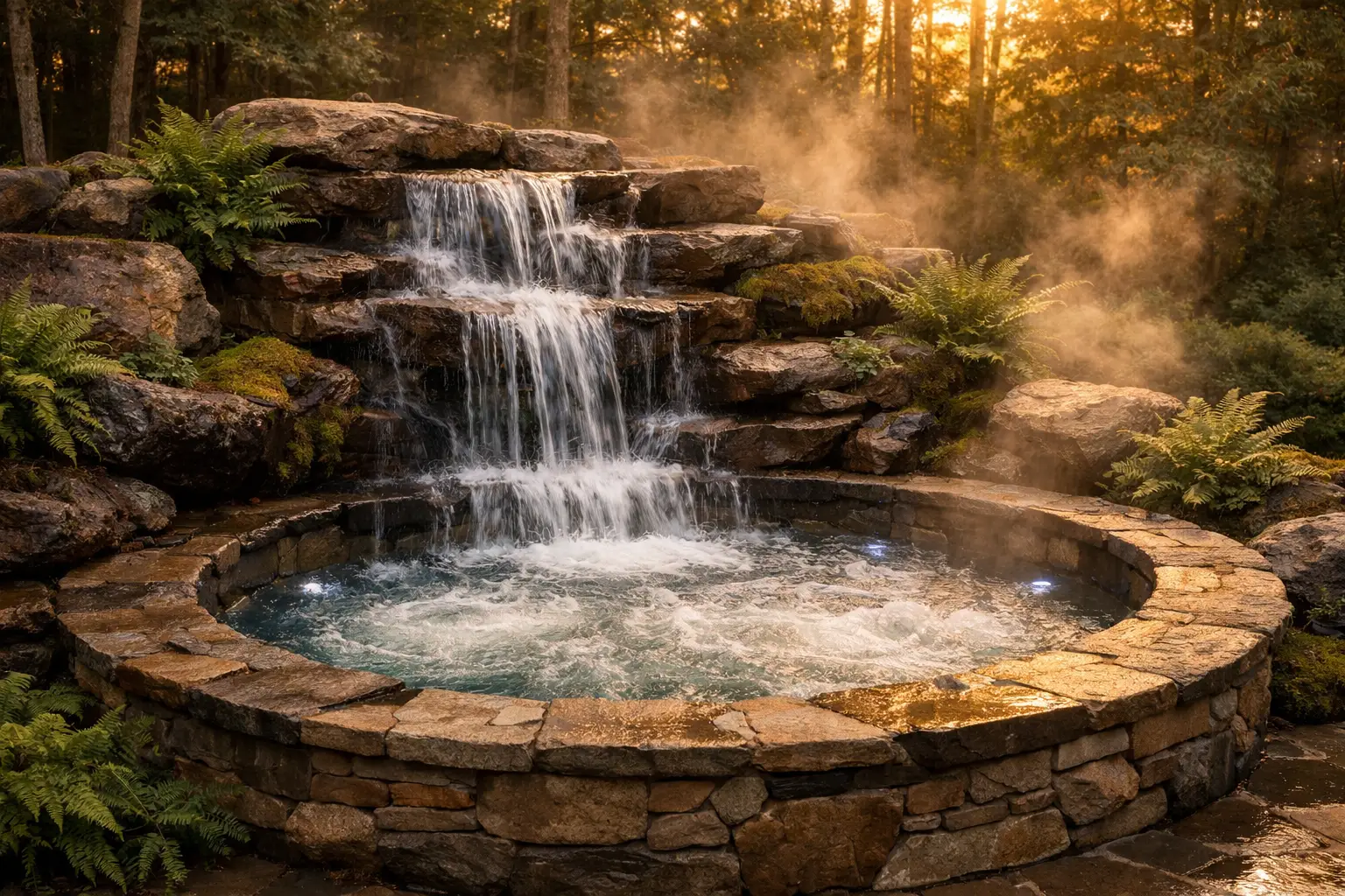 The Waterfall Feature Jacuzzi 