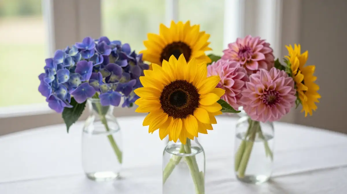 Use Fresh Summer Flowers as Your Centerpiece