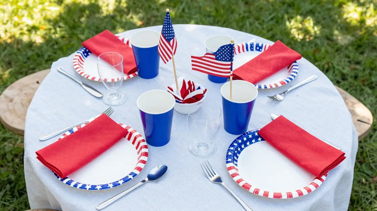 Use Patriotic Paper Goods for Your Table Settings