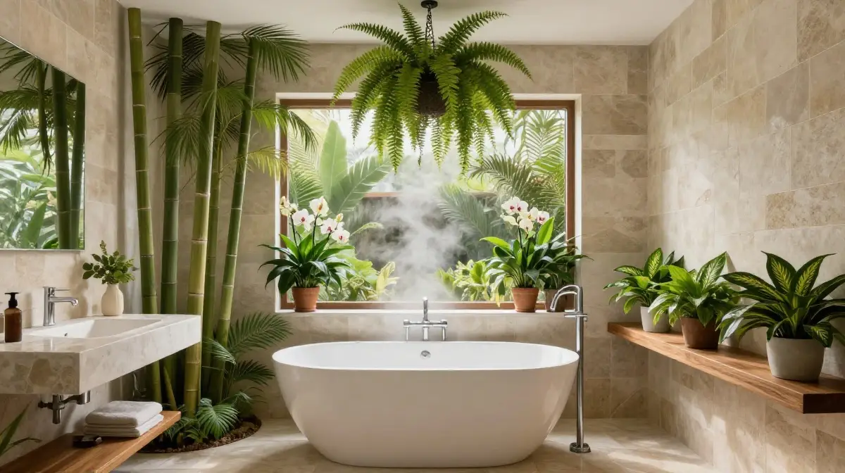 Use the Bathroom as a Tropical Retreat