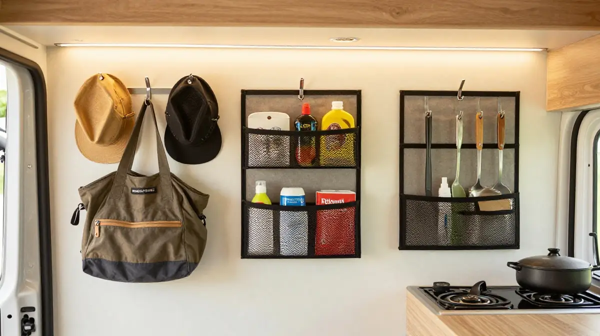 Wall-Mounted Organizers and Hooks