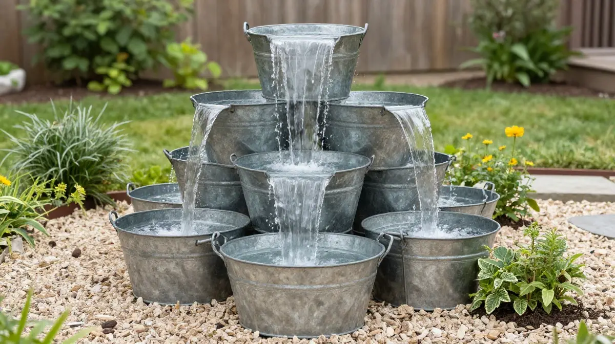 Waterfall Bucket Fountain