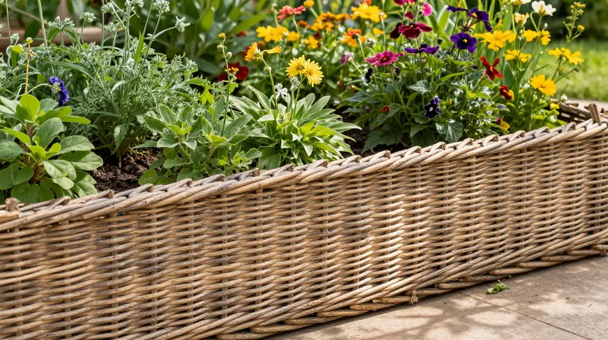 Woven Willow Hurdle Edging