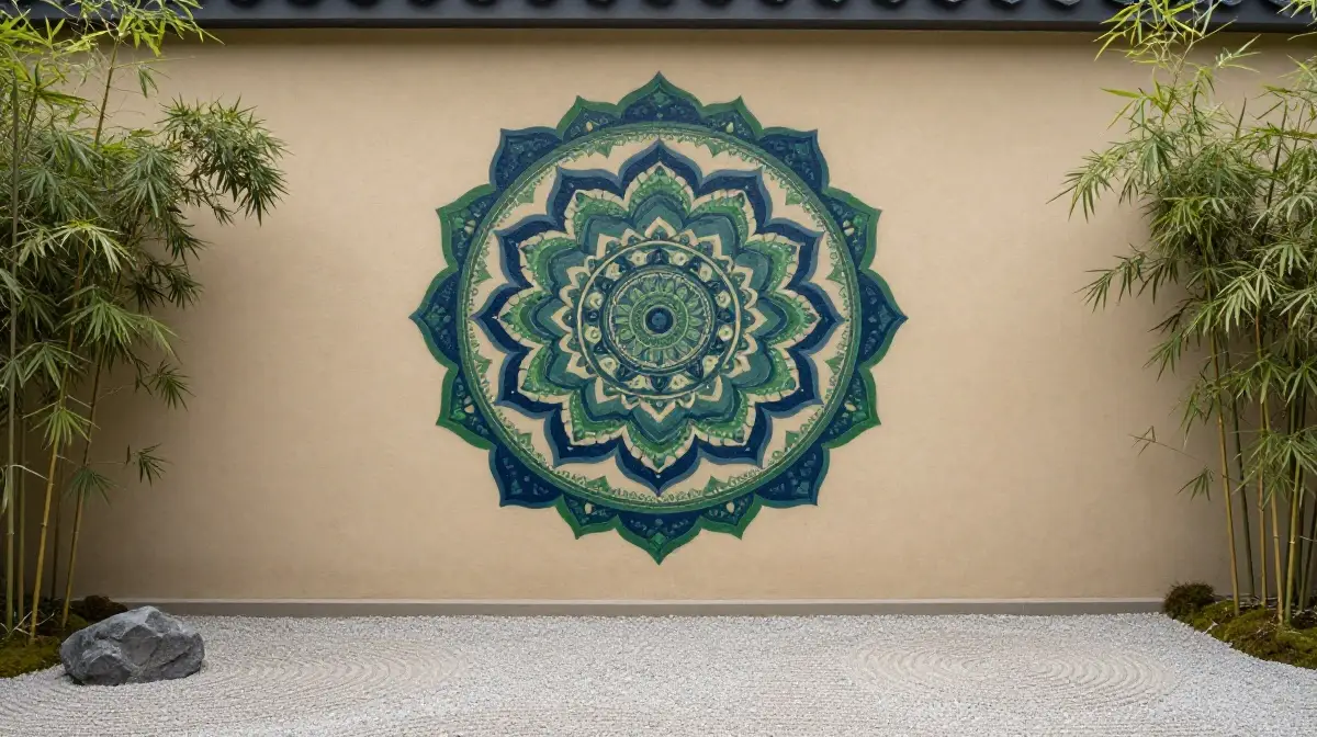 Zen Garden and Mandala Mural