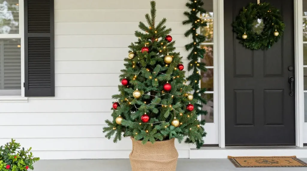 A Porch Christmas Tree That Makes a Statement