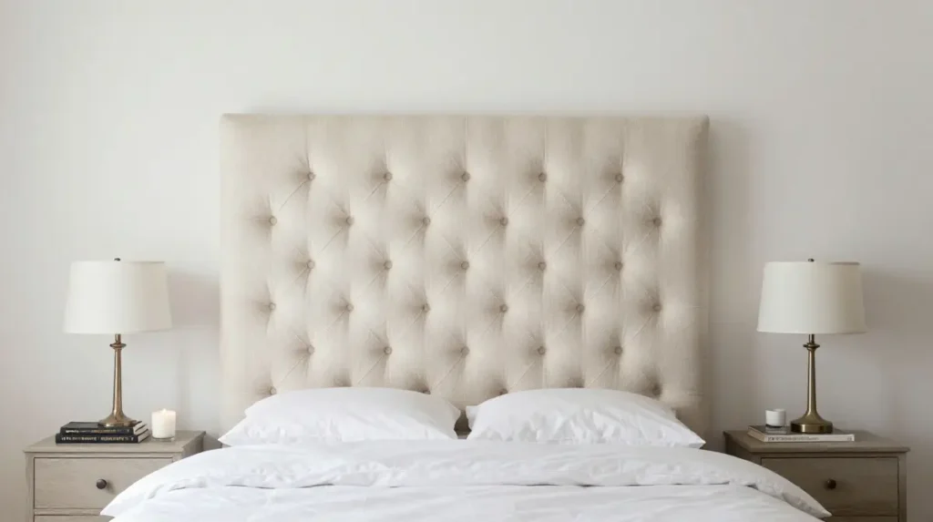 A Tufted Headboard as the Room's Focal Point