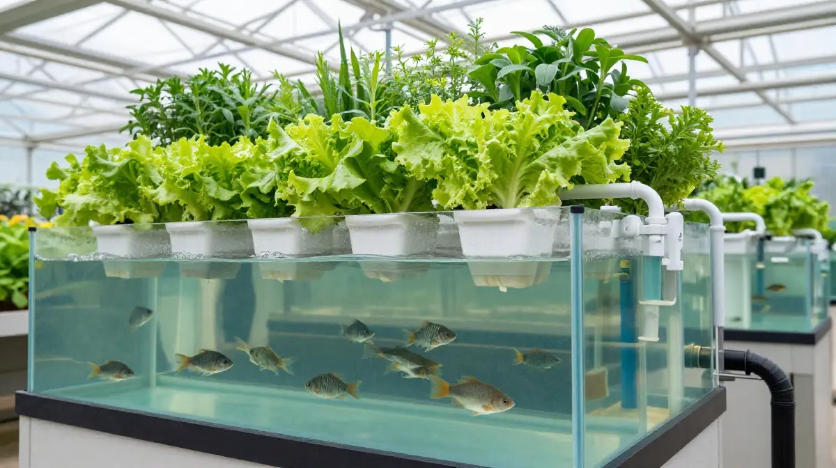 Aquaponic Layout Combining Fish and Plant Production