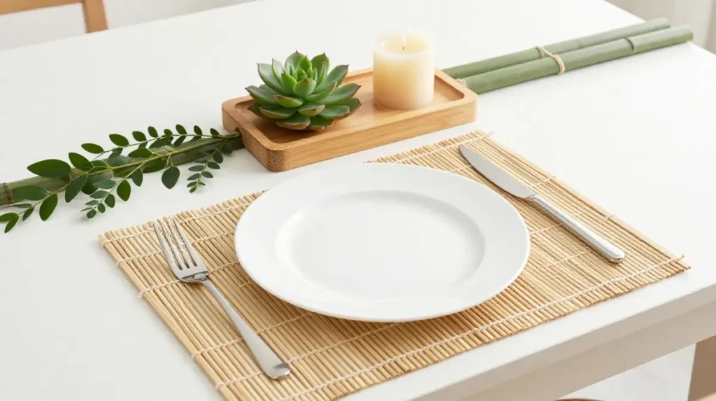 Bamboo Table Decoration for a Clean and Sustainable Look
