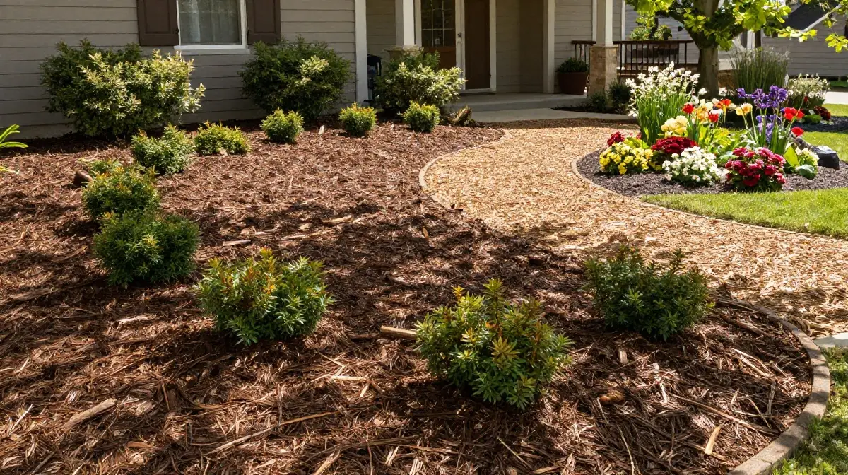 Bark and Wood Chip Ground Cover