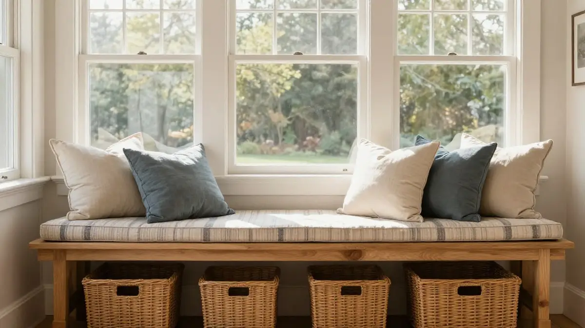 Bench Seating Along the Window Wall