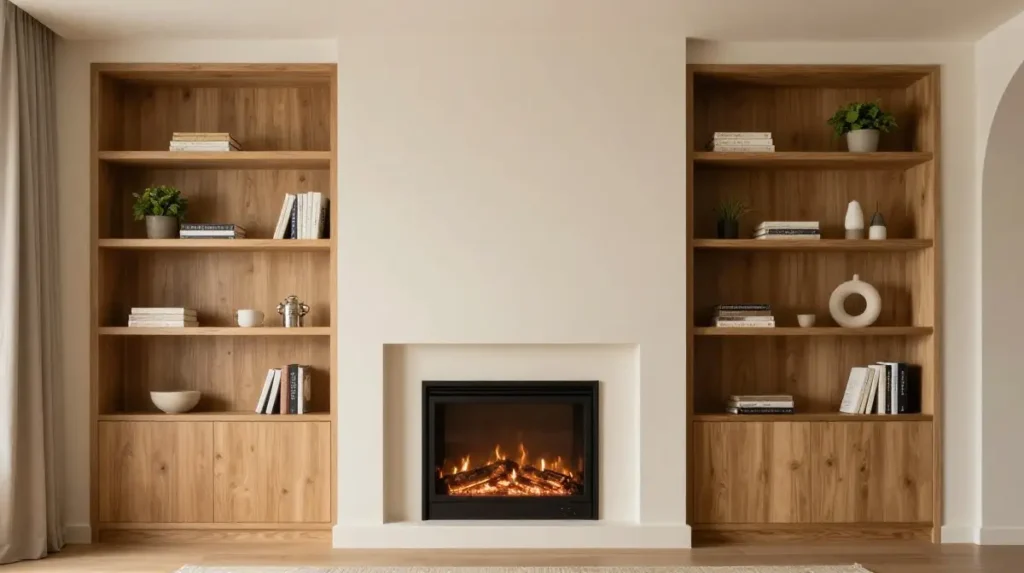 Built-In Shelving on Both Sides
