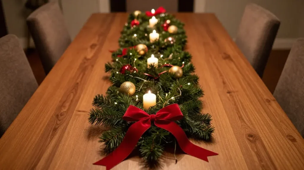 Christmas Garland Table Runner