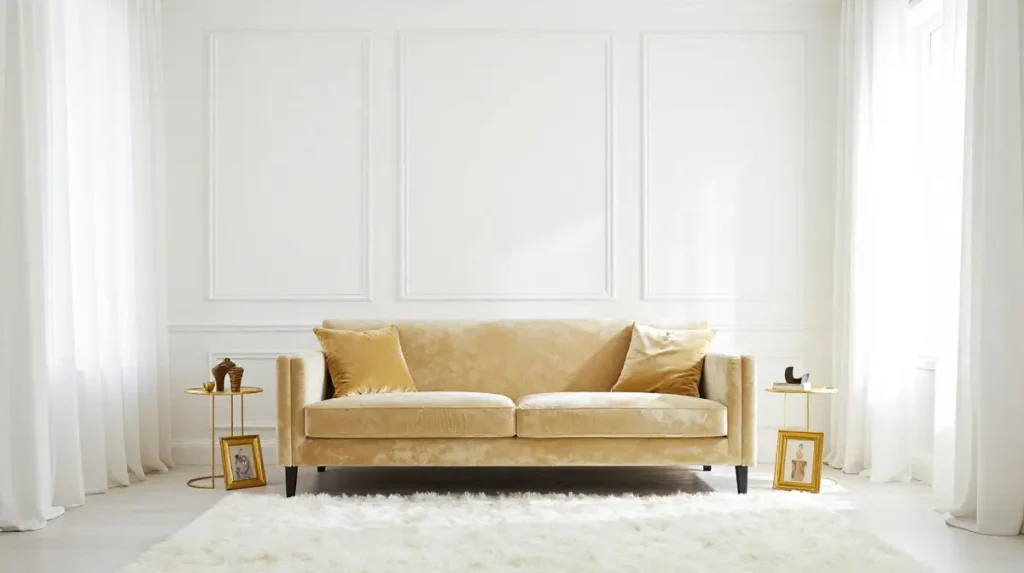 Classic White and Pale Gold