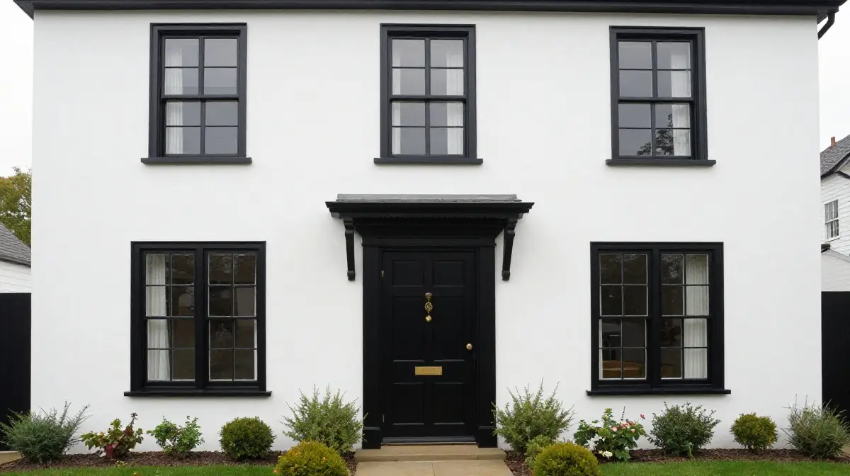 Classic White with Black Trim