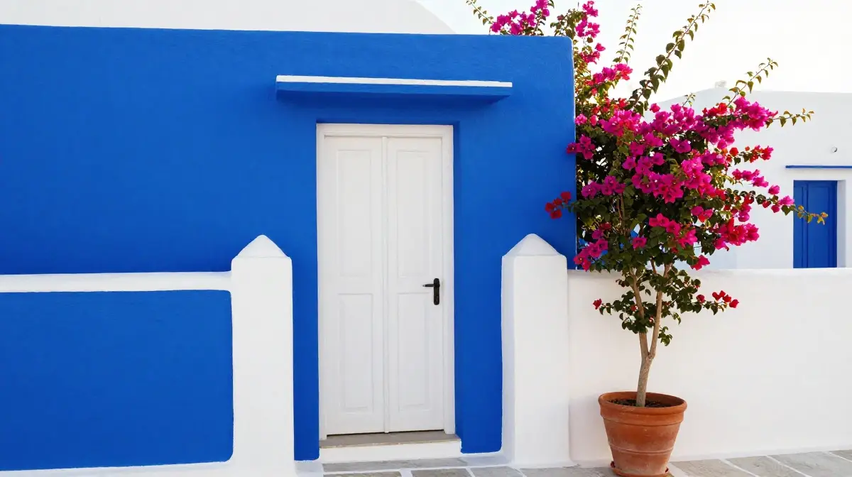 Cobalt Blue with White