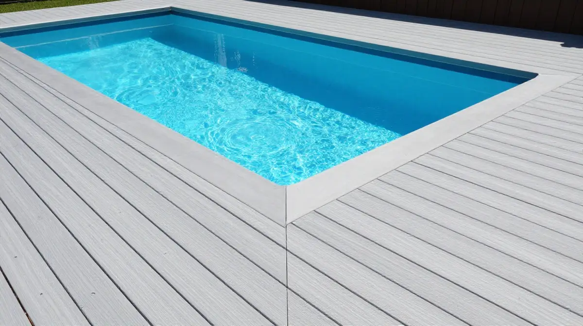 Composite Decking Around Above Ground Pool