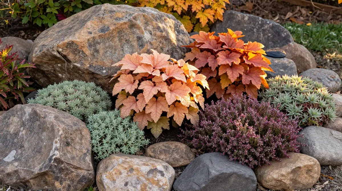 Create a Rock Garden Feature With Heuchera and Alpines