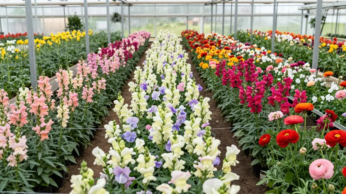 Cutting Garden Layout for Flower Production